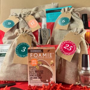 Products inside the Salon Trusted haircare advent calendar including Color Wow and Maskology