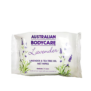 Australian Bodycare Lavender Skin Wipes 24 pack