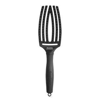 Olivia Garden Fingerbrush Care Iconic Boar &amp; Nylon Medium Black
