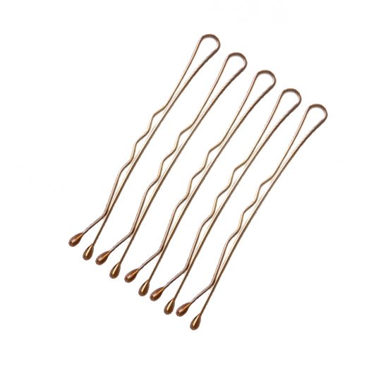 Crewe Orlando Standard Wavey Kirby Grips In Tin - Brown Box of 100