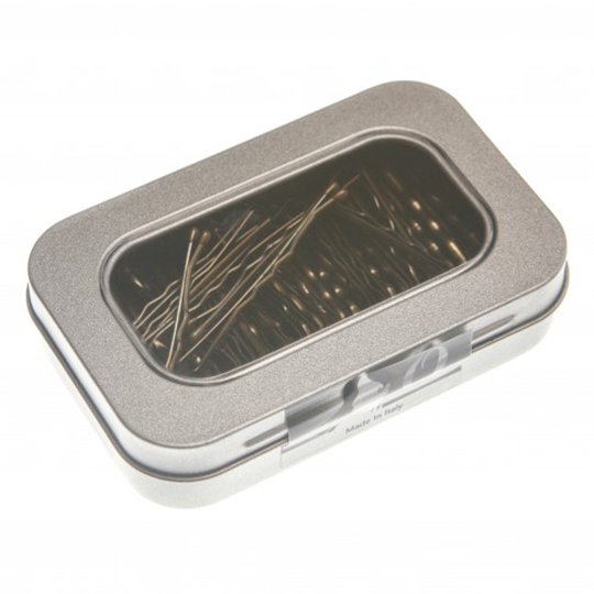 Crewe Orlando Standard Wavey Kirby Grips In Tin - Brown Box of 100