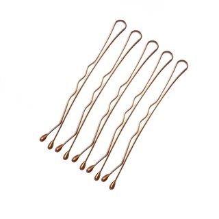 Crewe Orlando Standard Wavey Kirby Grips In Tin - Brown Box of 100