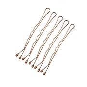 Crewe Orlando Standard Wavey Kirby Grips In Tin - Brown Box of 100