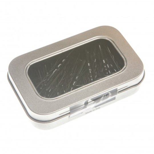 Crewe Orlando Standard Wavey Kirby Grips In Tin - Black Box of 100