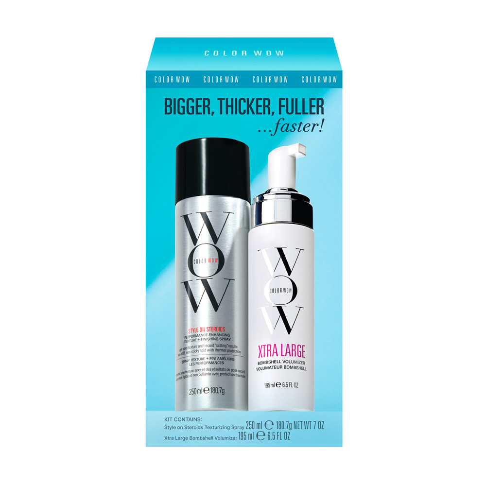Color Wow Xmas Box - Bigger Thicker Fuller, Faster - Includes Bombshell Mousse & Style on Steroids