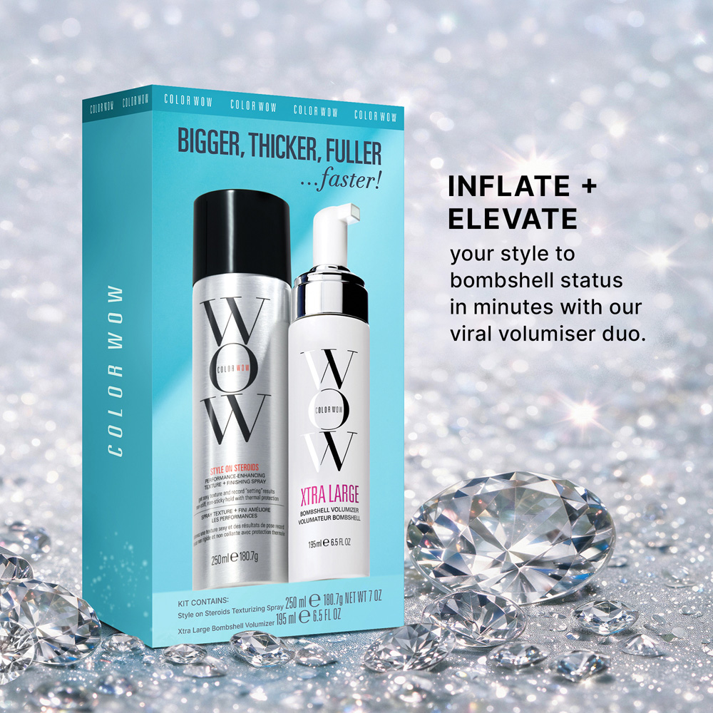 Color Wow Xmas Box - Bigger Thicker Fuller, Faster - Includes Bombshell Mousse & Style on Steroids