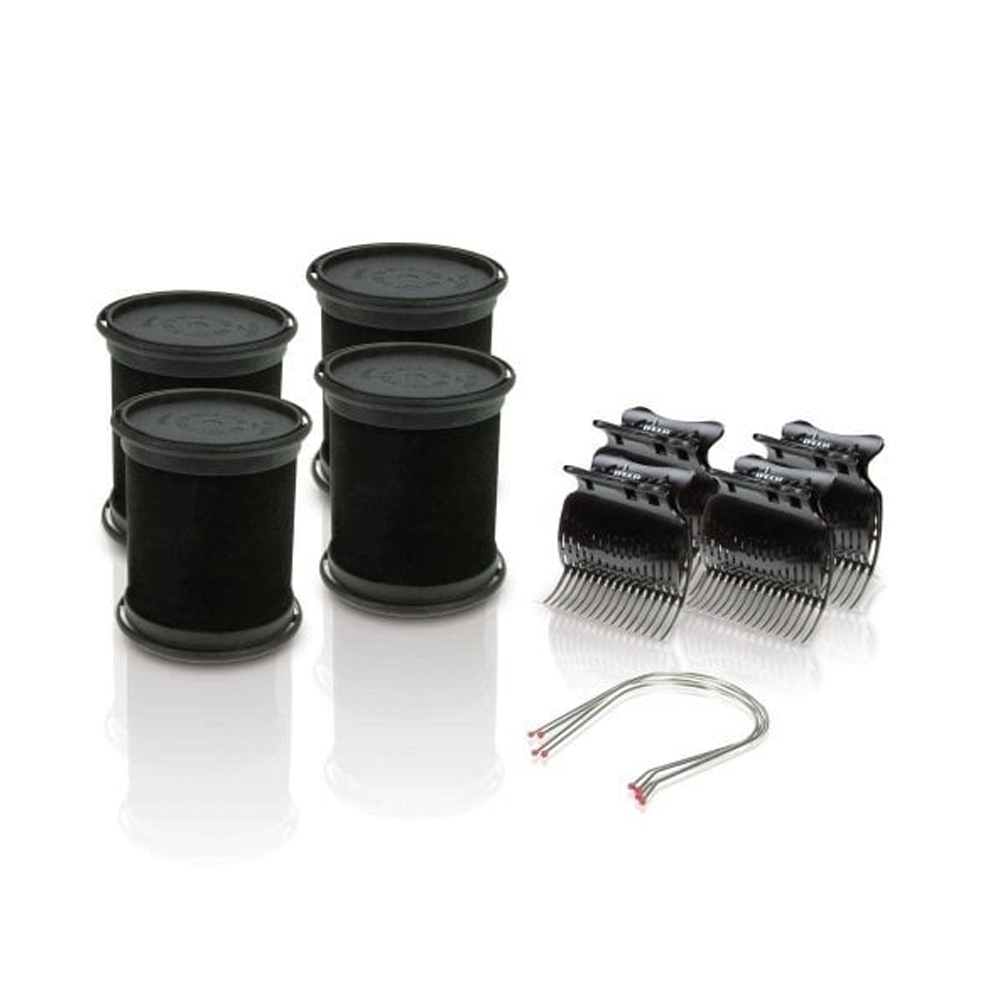 Diva Session 38mm Rollers+Clips+Pins 4pk