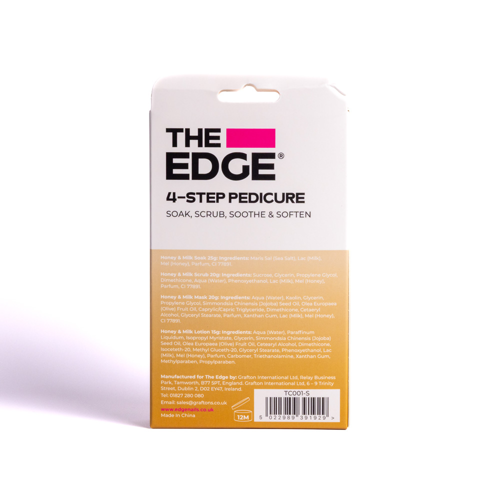 The Edge 4 Step Pedicure Pack - Honey Milk