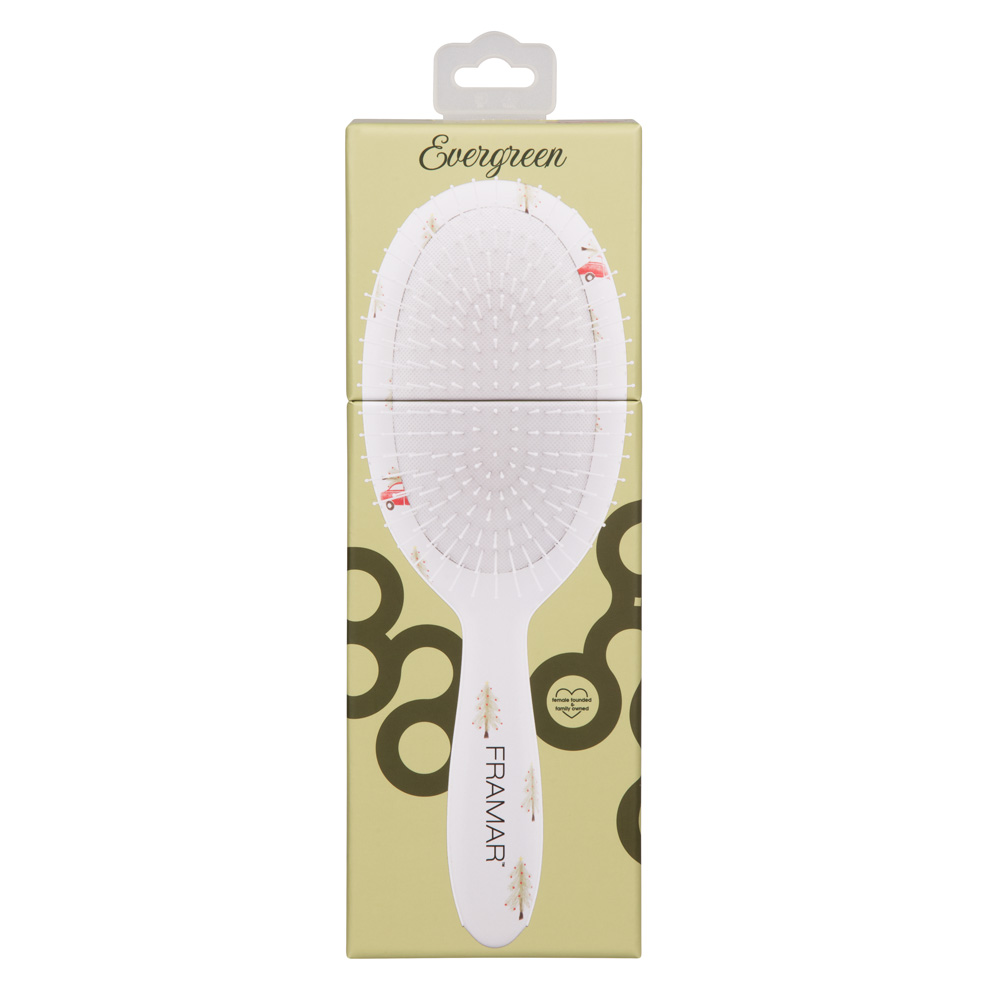 Framar Xmas Edition Holly Days - Evergreen Detangle Brush