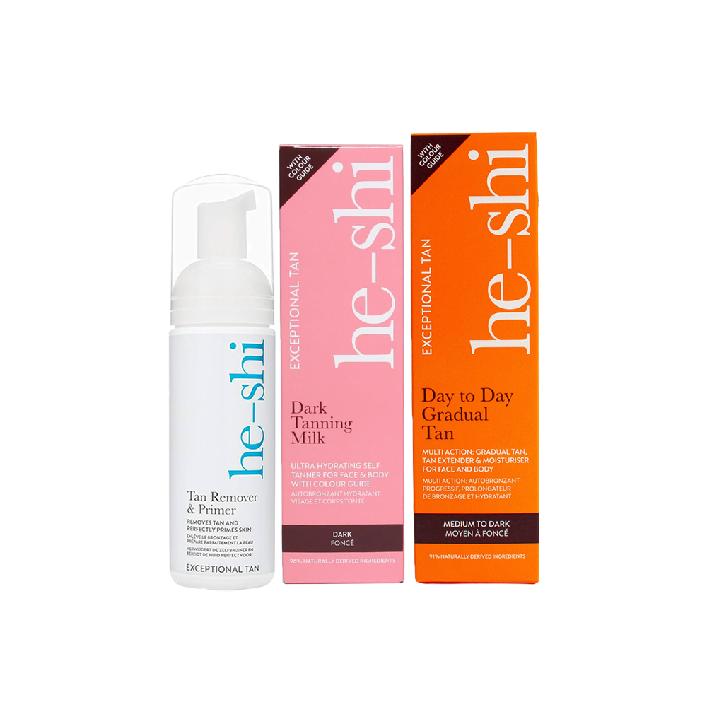 He-Shi Start To Finish Xmas Tanning Bundle - Dark