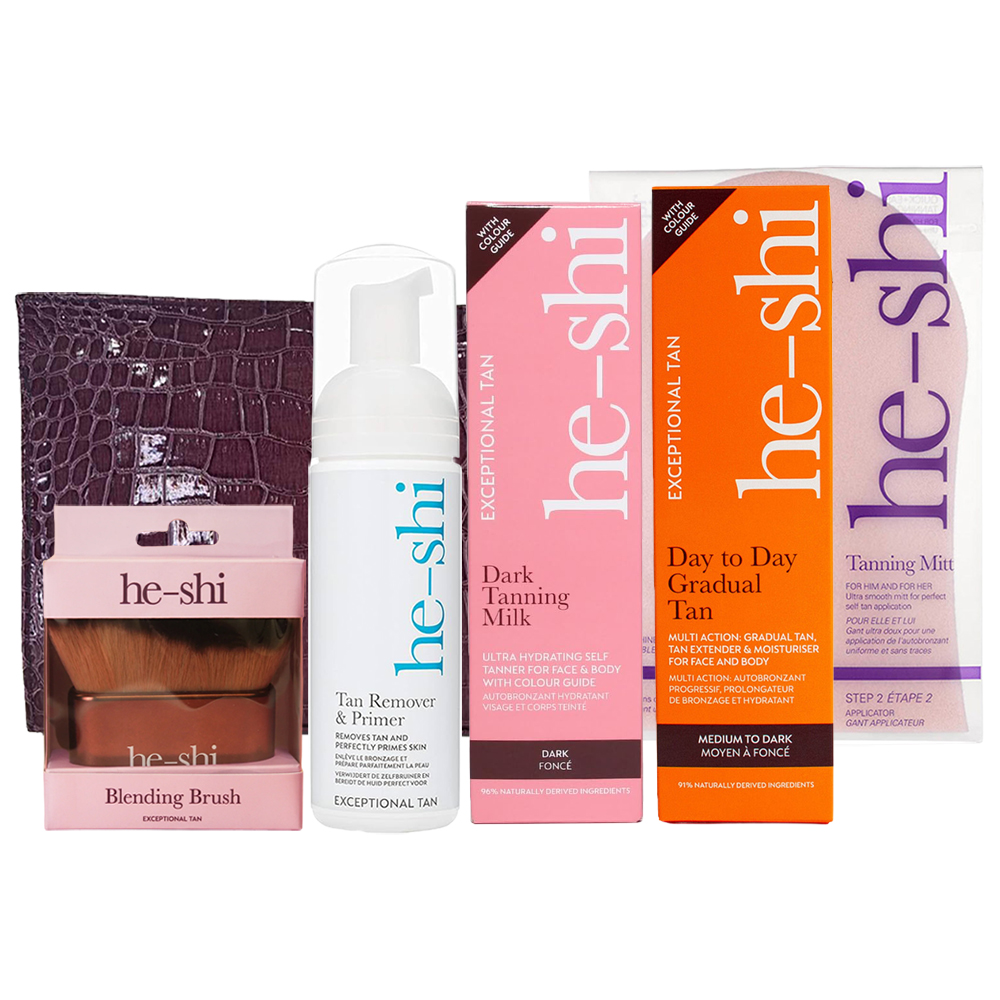 He-Shi Start To Finish Xmas Tanning Bundle - Dark