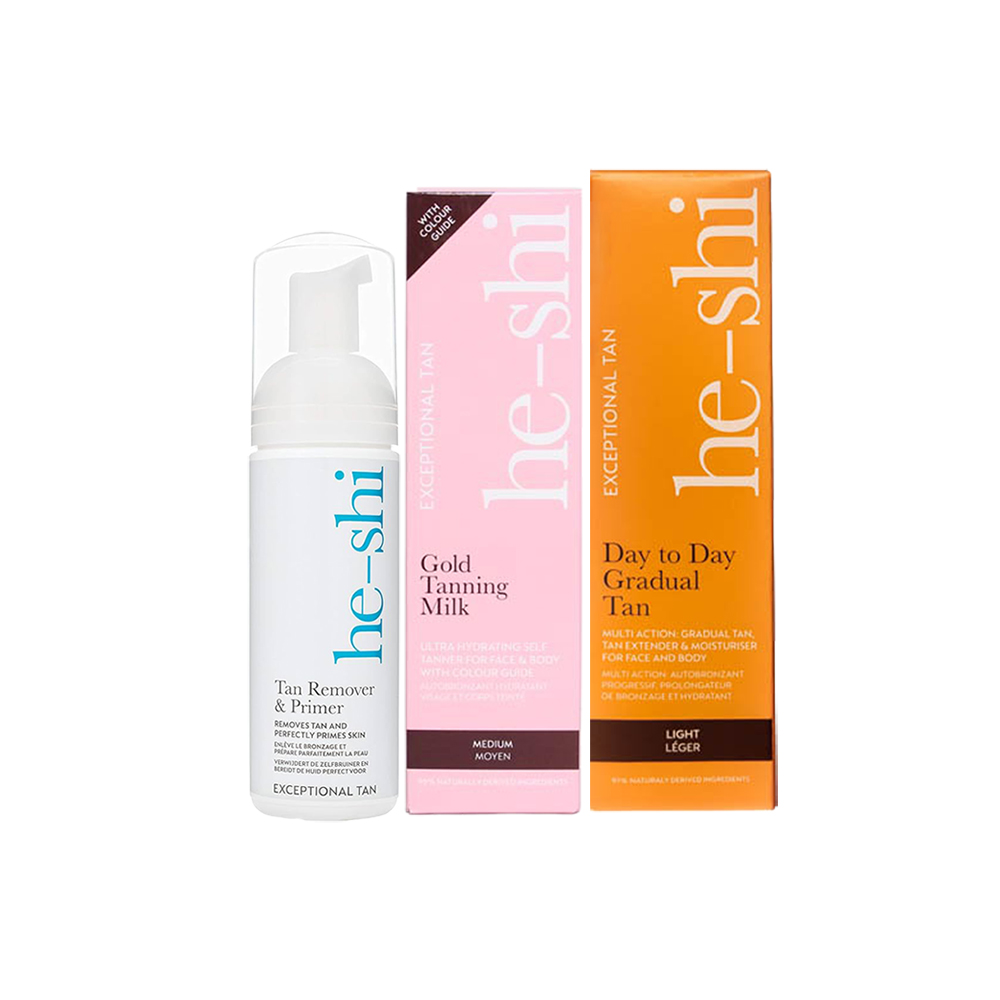 He-Shi Start To Finish Xmas Tanning Bundle - Medium