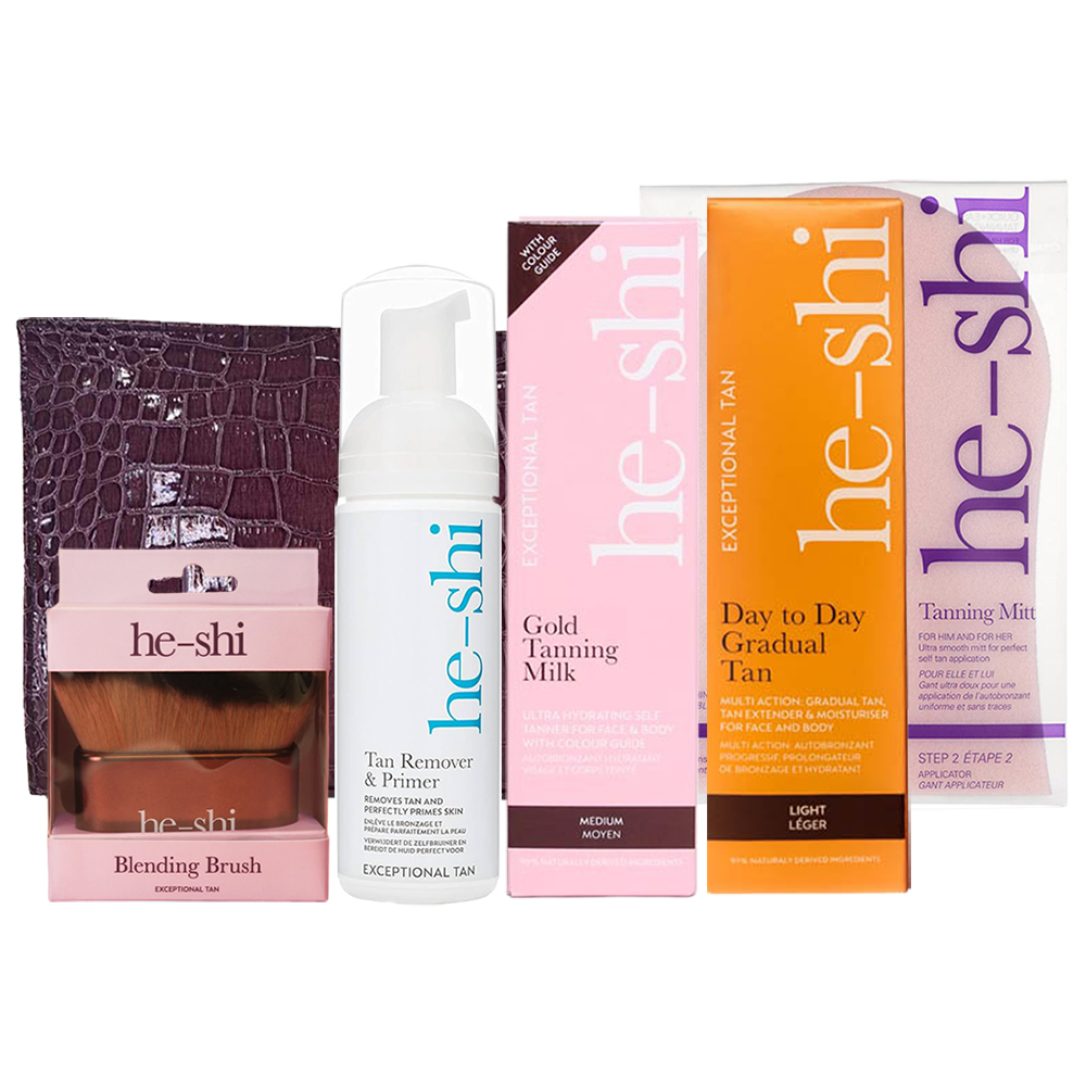 He-Shi Start To Finish Xmas Tanning Bundle - Medium