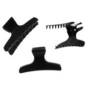 Hairtools Butterfly Clamps Section Clips Black - Large 12pk