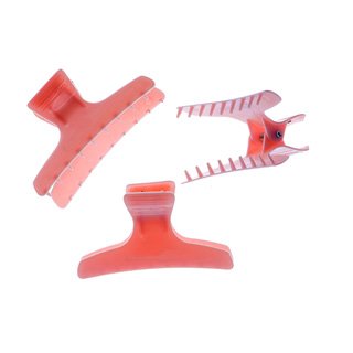 Hairtools Butterfly Clamps Section Clips Pink - Large 12pk