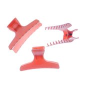 Hairtools Butterfly Clamps Section Clips Pink - Large 12pk