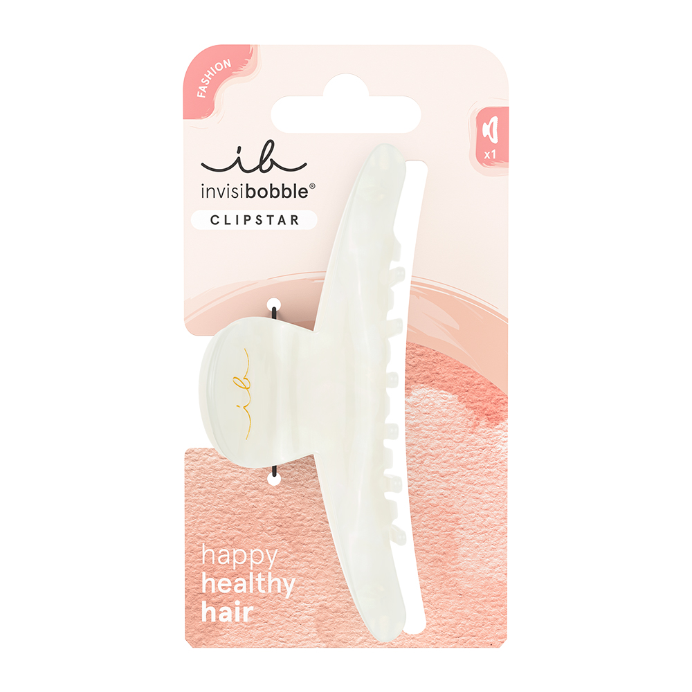 Invisibobble Clipstar Clawdia Large White Tortoise Claw Clip