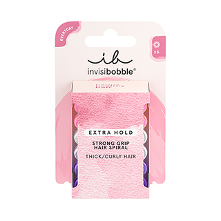 Invisibobble Extra Hold TwirlBoss for Thick and Curly Hair - Pack of 6