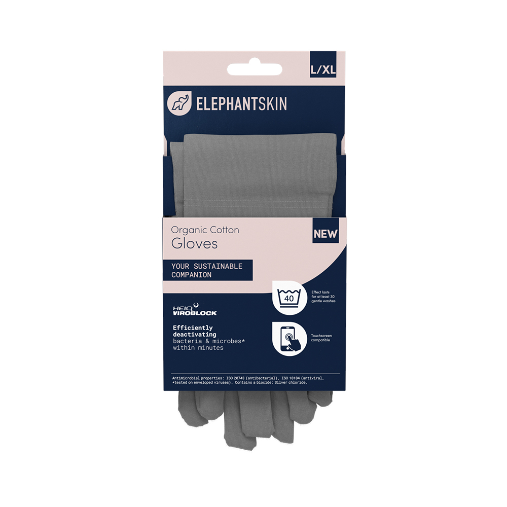 Neqi ElephantSkin Antibacterial Gloves - Grey - S/M 1 x Pair
