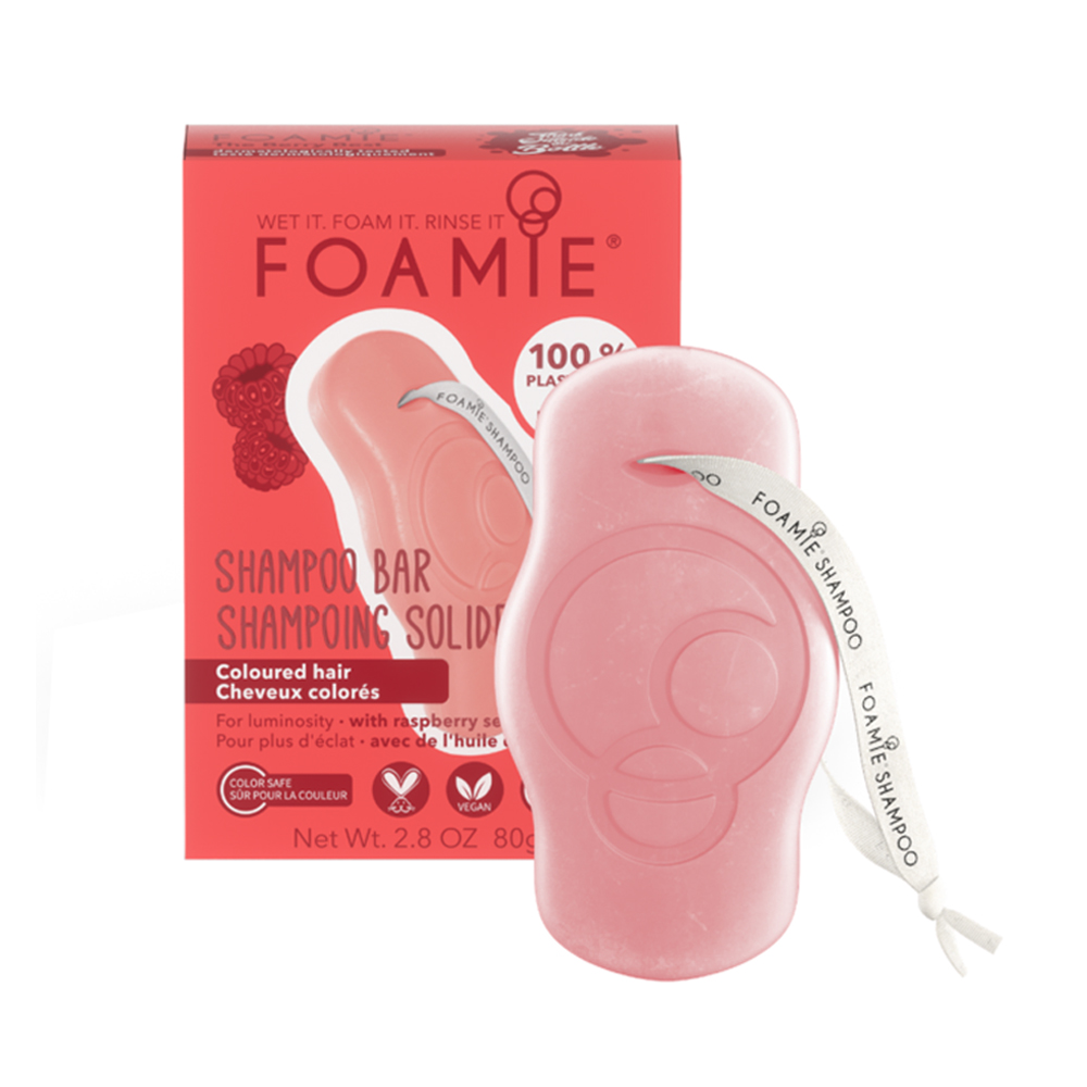 Foamie Shampoo Bar - For Coloured Hair with Raspberry Seed Oil