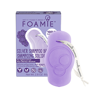 Foamie Shampoo Bar - Violet For Lightened/Blonde Hair - with grapeseed oil 80g