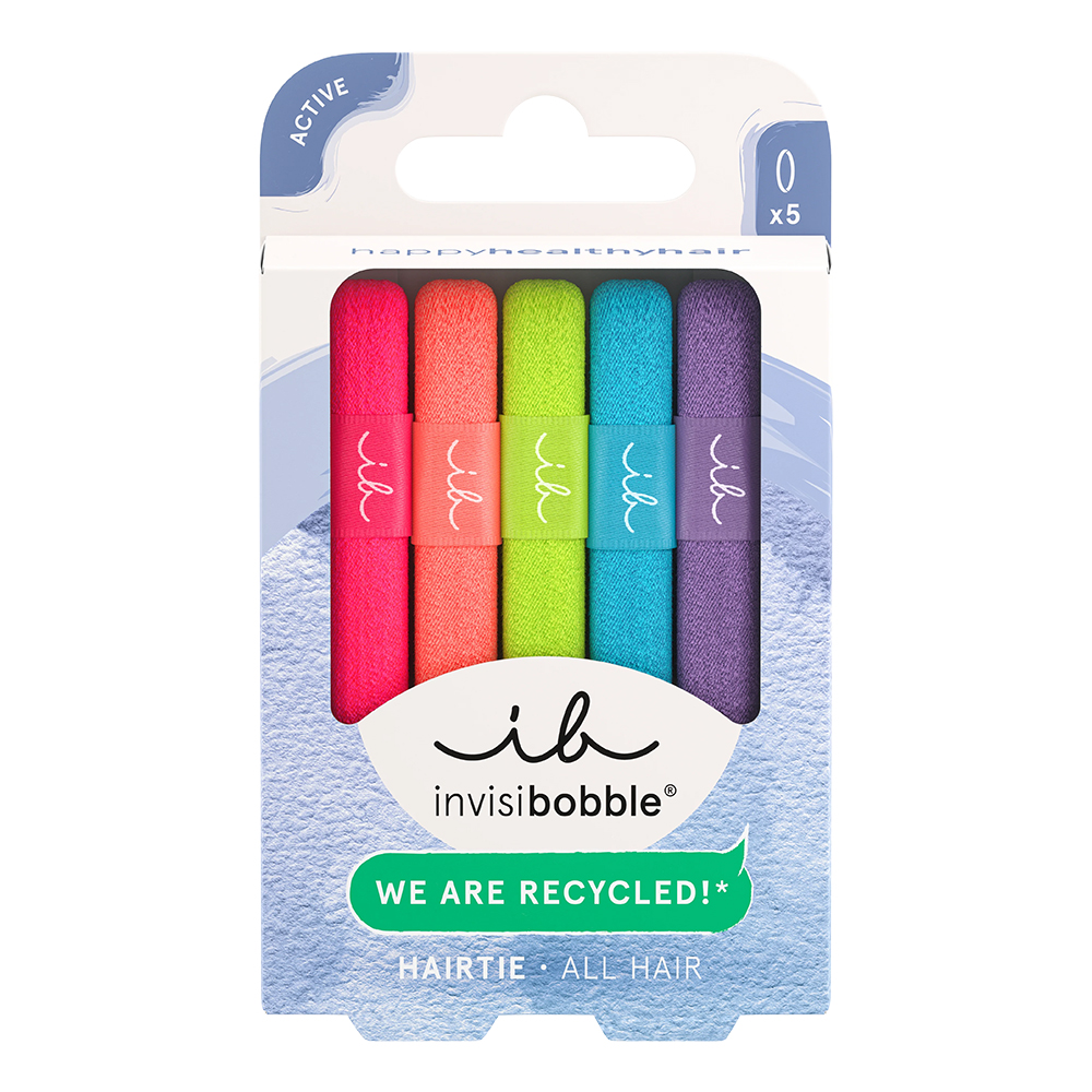 Invisibobble Get Active Neon Glow Hair Ties - Pack Of 5
