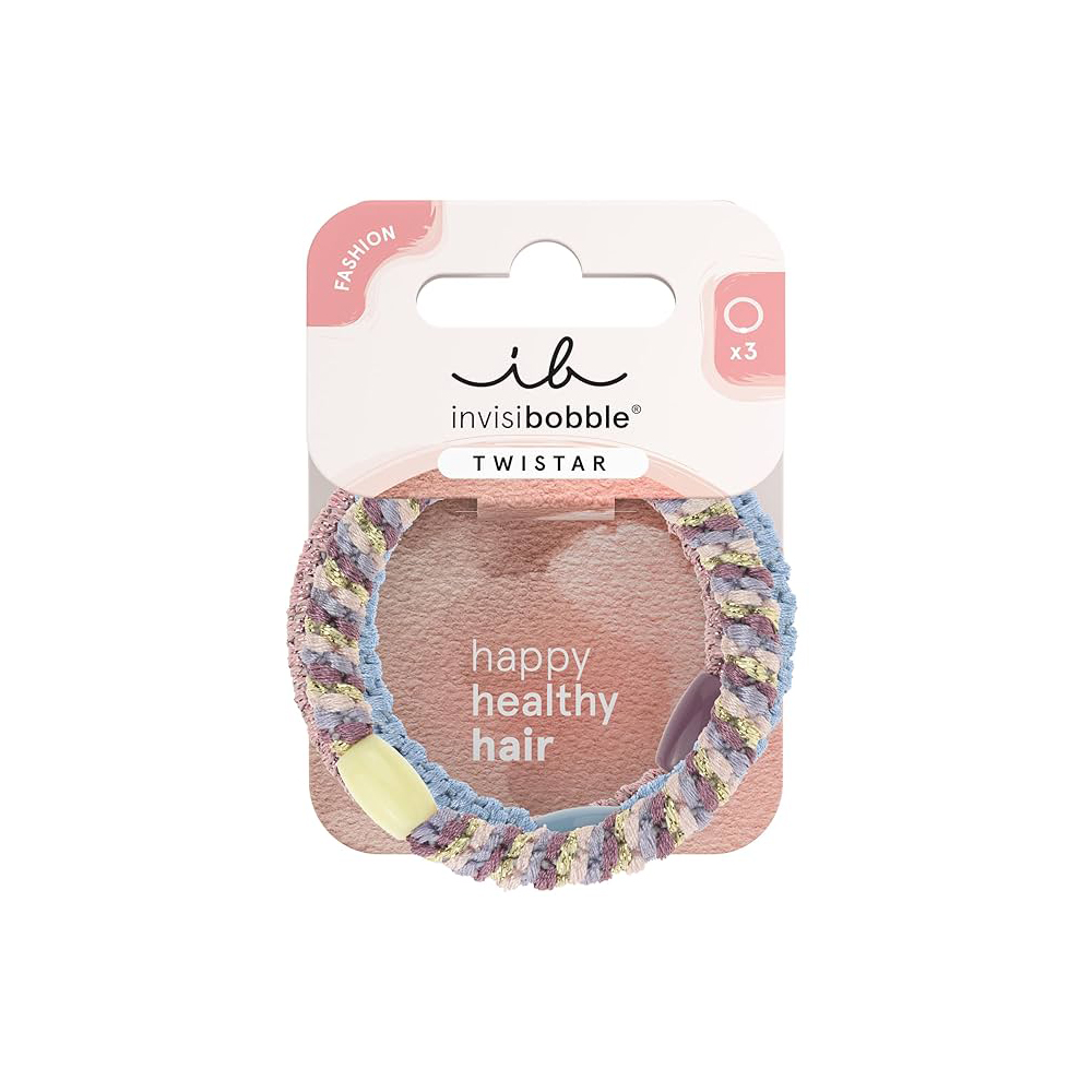 Invisibobble Twistar Hair Bobbles - Lavender Braids 3pc