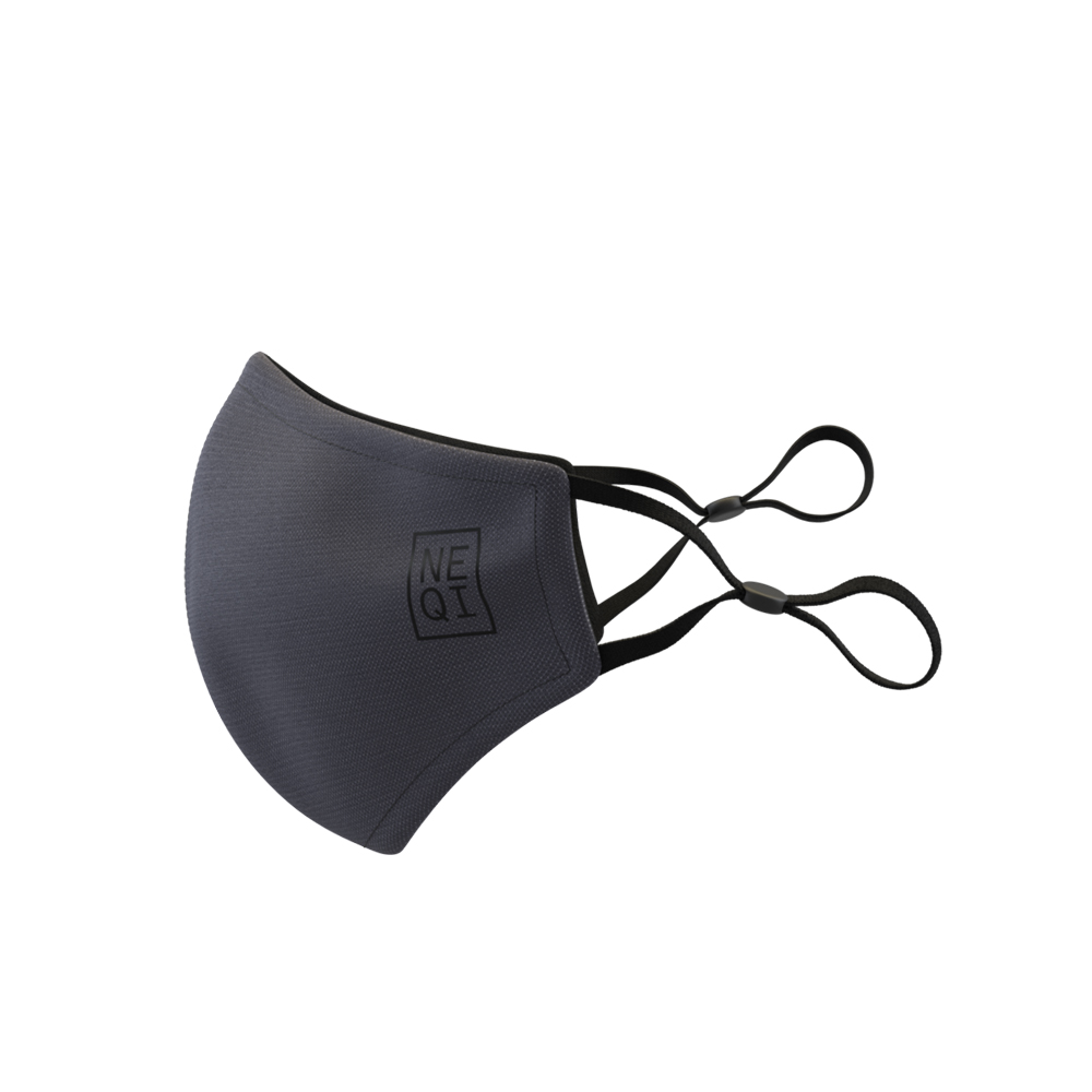 Neqi Grey Active Face Covering - Medium/ Large - Pack of 2