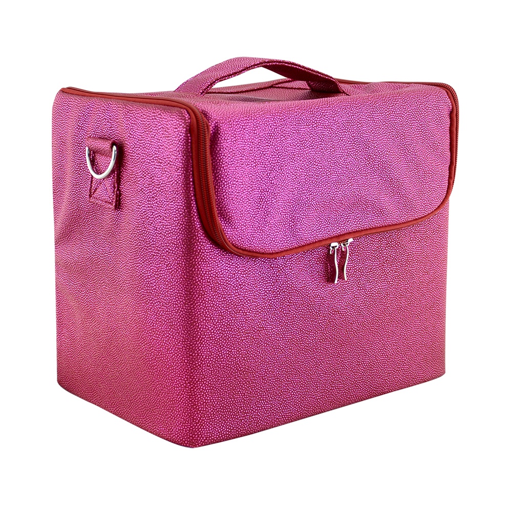 Red Spot Beauty and Hairdressing Case - Metallic Pink
