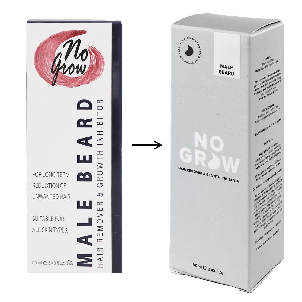 No Grow Male Beard Hair Remover and Growth Inhibitor 90ml