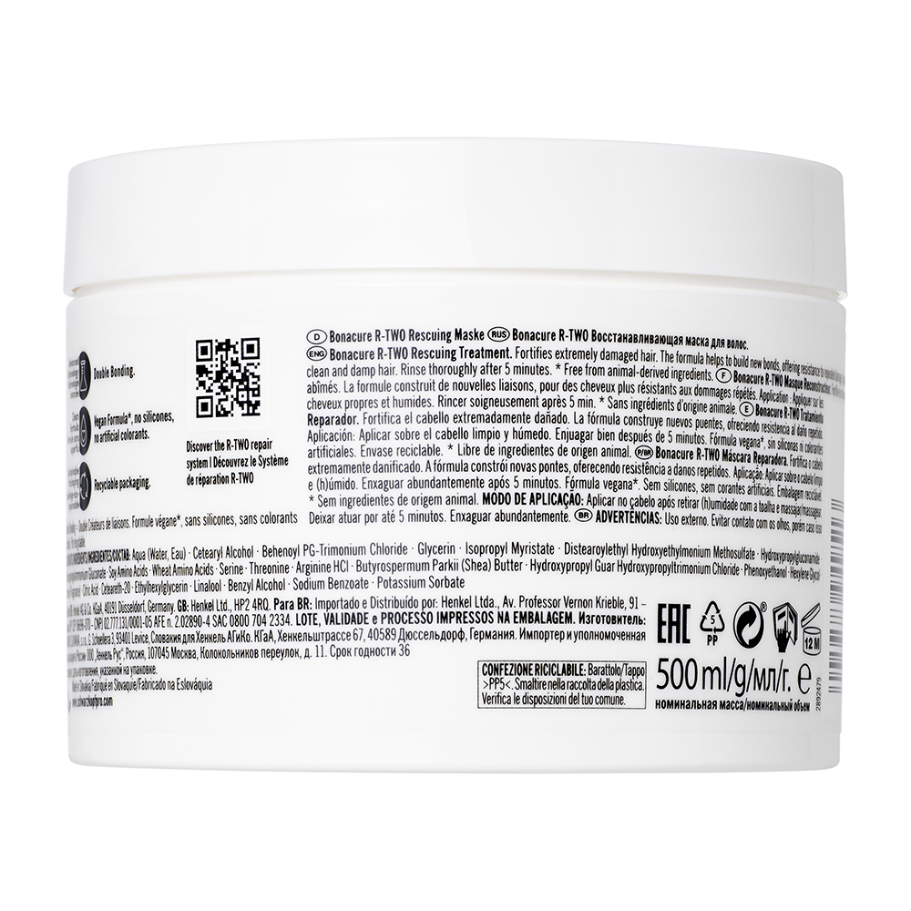 Schwarzkopf Bonacure R-Two Rescuing Treatment 500ml