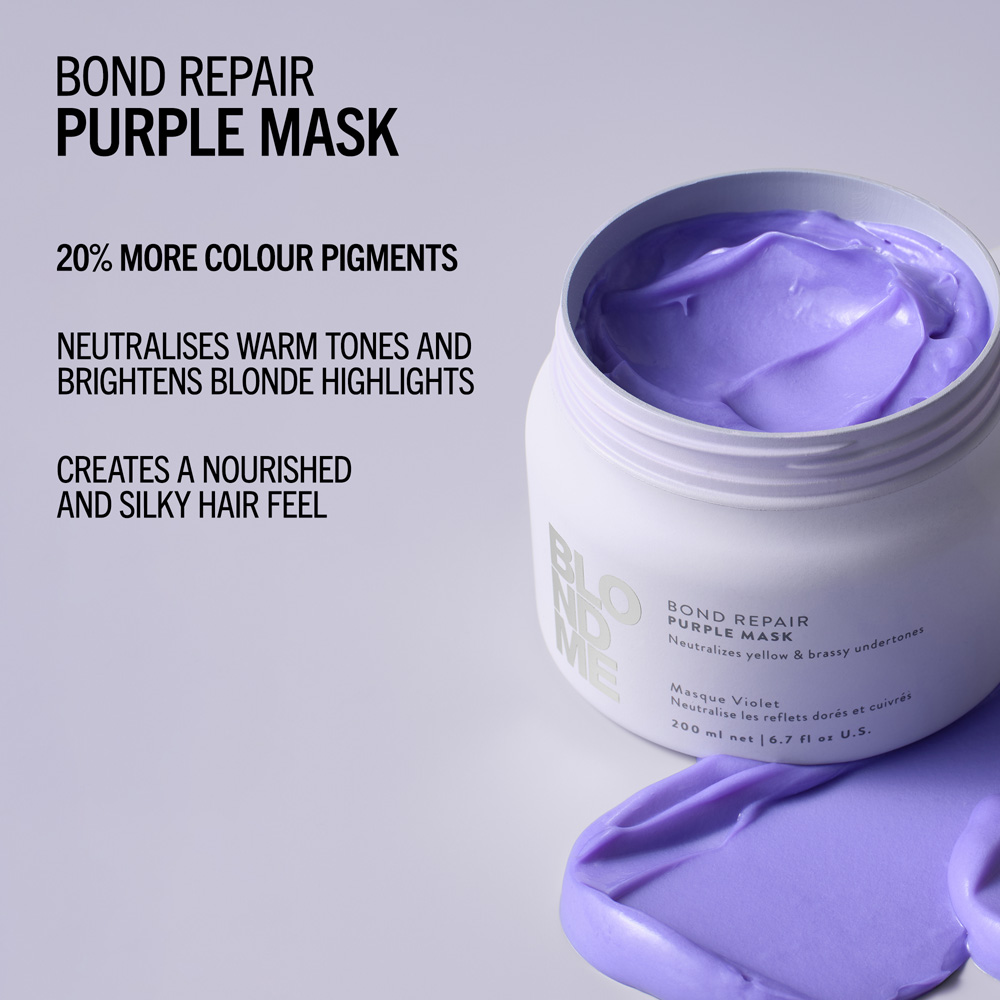 Schwarzkopf BlondMe Bond Repair Purple Neutralising Mask 500ml