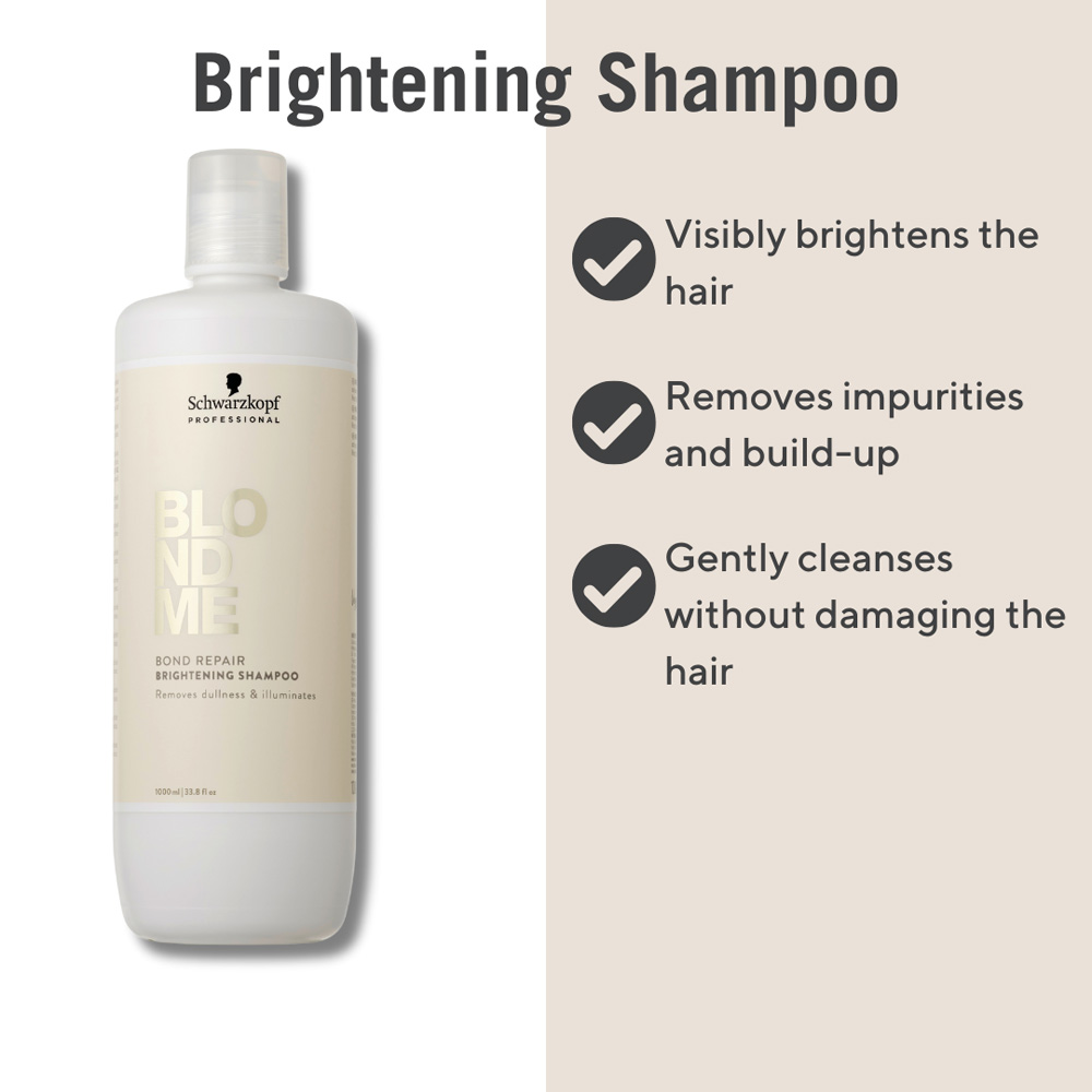 Schwarzkopf BlondMe Bond Repair Brightening Shampoo 1000ml