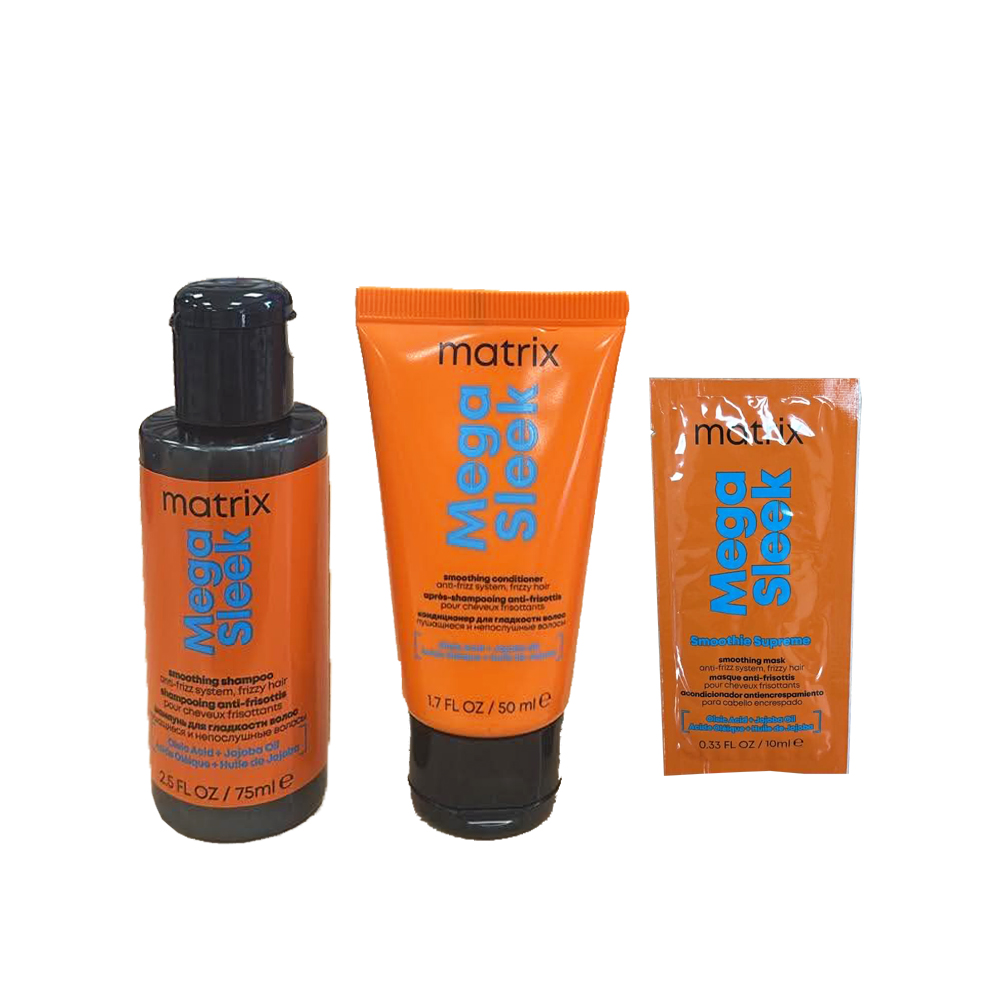Matrix Mega Sleek Mini Shampoo, Conditioner and  Mask - Free Gift for Orders &pound;50+