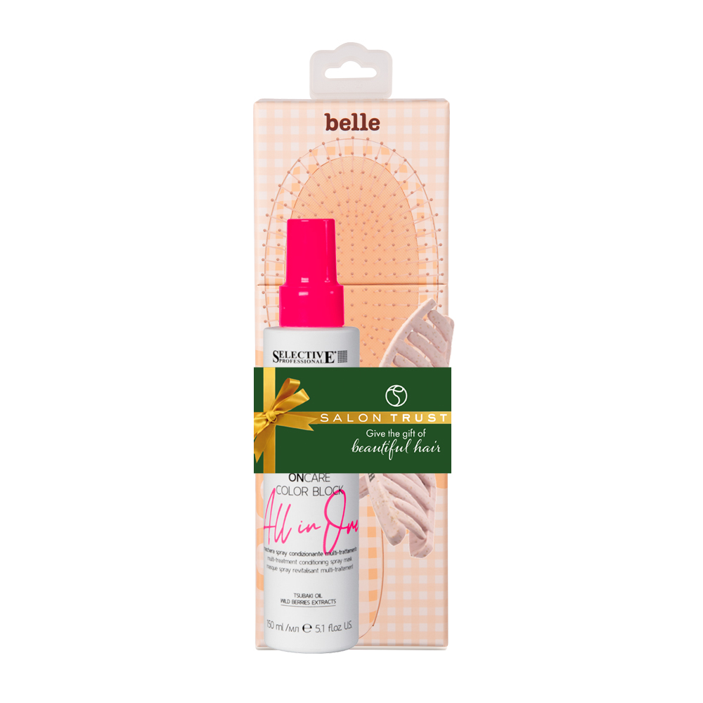 Detangling Trio - Framar Peach Please, Color Block Detangling Spray and a Claw Clip