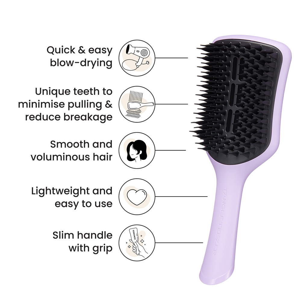 Tangle Teezer Easydry & Go Large Blow Dry Brush - Lilac Cloud